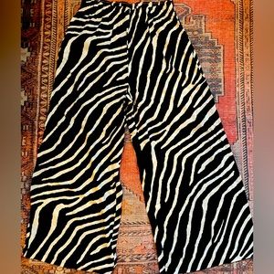 H&M wide leg zebra print trouser
